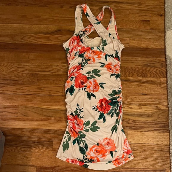 Daily Practice by Anthropologie Ruched Floral Bodycon Dress - Picture 4 of 6